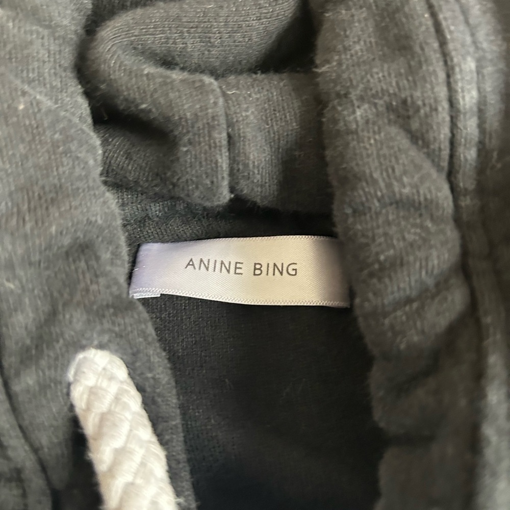 Anine Bing Black Logo Lottie Hoodie XS/S - Picture 8 of 12